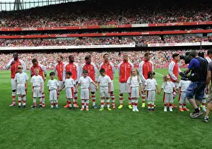 Pre Season Prints: Arsenal vs Benfica - Emirates Cup 2014: The Team Line-Up