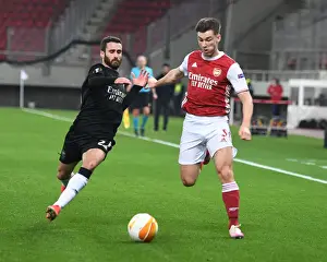 Arsenal V SL Benfica 2020-21 Prints: Arsenal vs Benfica: Kieran Tierney Clashes with Rafa in Europa League Showdown