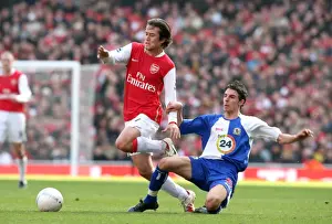 Arsenal V Blackburn Rovers - FA Cup 2006-07 Prints: Arsenal vs. Blackburn Rovers: A Battle of Rosickys in the FA Cup 5th Round at Emirates Stadium (0:0)