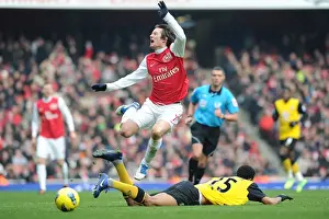 Arsenal vs. Blackburn Rovers: Rosicky Foul by Nzonzi (Premier League, 2011-12)