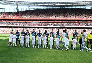 Arsenal V Boca Juniors 2011-12 Prints: Arsenal vs. Boca Juniors: Emirates Cup 2011 - Player Escorts Line Up