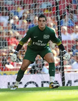 Arsenal V Boca Juniors 2011-12 Prints: Arsenal vs Boca Juniors: Thrilling 2-2 Draw - Vito Mannone's Epic Duel at the Emirates Cup (July 31)