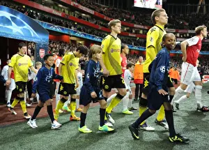 Arsenal V Borussia Dortmund 2011-12 Prints: Arsenal vs Borussia Dortmund: Champion League Showdown at Emirates Stadium (2011-12) - Player Escorts