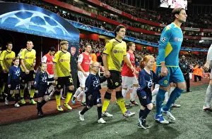 Arsenal V Borussia Dortmund 2011-12 Prints: Arsenal vs Borussia Dortmund: Champion League Showdown at Emirates Stadium (2011-12) - Player Escorts