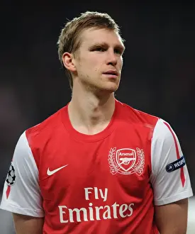 Arsenal V Borussia Dortmund 2011-12 Prints: Arsenal vs Borussia Dortmund: Per Mertesacker Before UEFA Champions League Clash (2011-12)