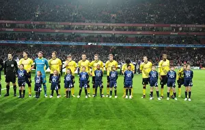 Arsenal V Borussia Dortmund 2011-12 Prints: Arsenal vs Borussia Dortmund: Player Escorts at Emirates Stadium (Champions League 2011-12)