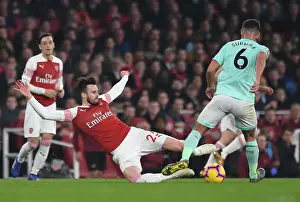 Arsenal V Bournemouth 2018-19 Prints: Arsenal vs Bournemouth: Jenkinson Tackles Surman in Intense Premier League Clash