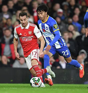 Arsenal vs Brighton: Cedric Outruns Mitoma in Carabao Cup Clash