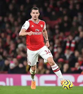 Arsenal vs Brighton: Granit Xhaka in Action at Emirates Stadium (Premier League 2019-20)