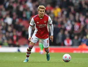 Arsenal vs Brighton & Hove Albion: Martin Odegaard in Action - Premier League 2021-22