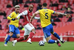 Arsenal V Brighton And Hove Albion 2020-21 Prints: Arsenal vs Brighton: Lacazette vs Dunk Clash in Premier League Showdown
