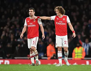 Arsenal vs Brighton: Sokratis and David Luiz in Action at Emirates Stadium (2019-20)