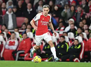 Arsenal vs Brighton: Trossard in Action at Emirates Stadium (2023-24 Premier League)