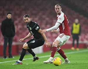 Arsenal vs Burnley: Rob Holding Clashes with Jay Rodriguez in Premier League Showdown at Emirates Stadium (Exclusive Image)