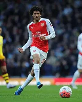 Arsenal V Burnley FA Cup 4th Rd 2016 Prints: Arsenal vs Burnley: Elneny's Emirates FA Cup Battle