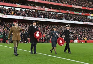 Arsenal v Burnley 2023-24 Collection: Arsenal vs Burnley: Premier League Clash Honors Armistice Day with Military Ceremony (2023-24)