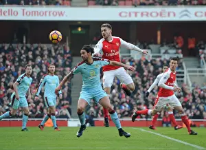 Arsenal V Burnley 2016-17 Prints: Arsenal vs Burnley: Ramsey vs Boyd Clash in Premier League Showdown