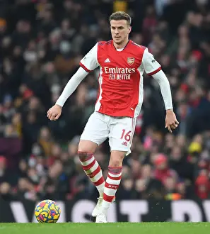 Arsenal vs Burnley: Rob Holding in Action at the Emirates Stadium, Premier League 2021-22