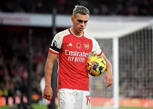 Arsenal V Burnley 2023-24 Prints: Arsenal vs Burnley: Trossard's Intense Focus at Emirates Stadium (Premier League 2023-24)