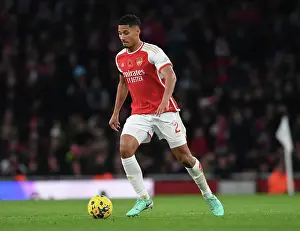 Arsenal vs Burnley: William Saliba in Action at Emirates Stadium (2023-24)
