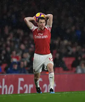 Arsenal V Cardiff City 2018-19 Prints: Arsenal vs. Cardiff: Stephan Lichtsteiner in Action at Emirates Stadium (Premier League 2018-19)