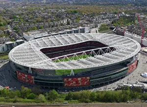 Arsenal vs Chelsea: Aerial View of Emirates Stadium, Barclays Premier League