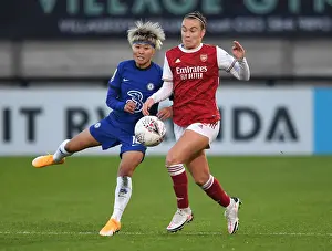 Arsenal Women V Chelsea Women 2020-21 Prints: Arsenal vs. Chelsea: A Battle in the FA WSL - Caitlin Foord vs. Ji So-Yun