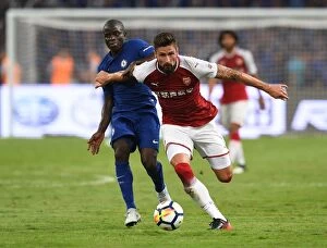 Images Dated 23rd July 2017: Arsenal vs Chelsea: A Battle between Giroud and Kante in Beijing's Pre-Season Friendly