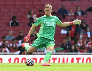 Arsenal V Chelsea - Pre Season Friendly 2021-22 Prints: Arsenal vs. Chelsea: The Battle of the Minds - Bernd Leno Focused at Emirates Stadium