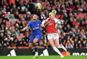 Arsenal Women V Chelsea Women 2023-24 Prints: Arsenal vs. Chelsea: A Battle for Possession in the Barclays Women's Super League (2023-24)