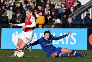 Arsenal Women V Chelsea Women 2019-20 Prints: Arsenal vs. Chelsea: A Battle of Wills in the FA WSL - Kim Little vs. Guro Reiten