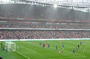 Arsenal v Chelsea 2021-22 Collection: Arsenal vs Chelsea: Bukayo Saka's Thwarted Goal - Premier League 2021-22