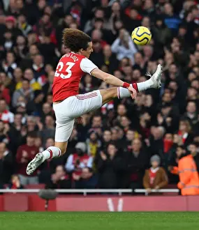 Arsenal vs. Chelsea: David Luiz in Action at the Emirates Stadium, Premier League 2019-2020