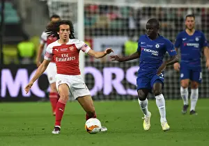 Arsenal V Chelsea Europa League Cup Final 2019 Prints: Arsenal vs. Chelsea: Europa League Final Showdown in Baku - Guendouzi vs. Kante