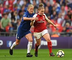 Arsenal Women V Chelsea Ladies - FA Cup Final 2018 Prints: Arsenal vs. Chelsea: FA Cup Final Showdown - Kim Little vs. Katie Chapman