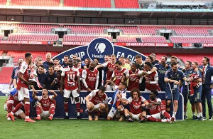 Images Dated 2nd August 2020: Arsenal vs. Chelsea: FA Cup Final at Empty Wembley Stadium, 2020