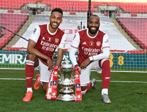 Images Dated 2nd August 2020: Arsenal vs. Chelsea FA Cup Final at Empty Wembley Stadium: A Historic Match Amidst the Coronavirus