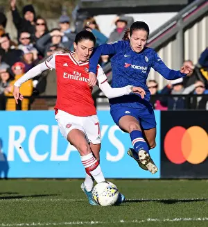 Arsenal Women V Chelsea Women 2019-20 Prints: Arsenal vs. Chelsea: A Fierce FA Womens Super League Showdown - Battle of the Titans: Arsenal Women vs
