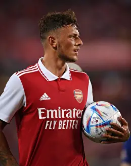 Arsenal V Chelsea - Florida Cup 2022-23 Prints: Arsenal vs. Chelsea: Florida Cup Showdown - Ben White's Action-Packed Performance