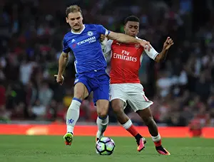 Arsenal V Chelsea 2016-17 Prints: Arsenal vs. Chelsea: Iwobi vs. Ivanovic - A Premier League Showdown