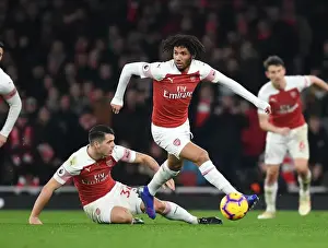 Arsenal vs. Chelsea: Mo Elneny in Action at the Emirates Stadium, Premier League 2018-19