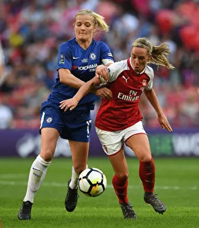 Arsenal Women V Chelsea Ladies - FA Cup Final 2018 Prints: Arsenal vs. Chelsea: Nobbs vs. Chapman - FA Women's Cup Final Showdown