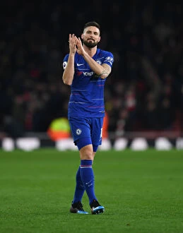Images Dated 19th January 2019: Arsenal vs. Chelsea: Olivier Giroud's Triumphant Return at the Emirates