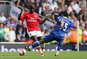 Bacary Sagna Collection: Arsenal vs. Chelsea Rivalry: Sagna vs. Malouda in a 1:4 Loss at Emirates Stadium