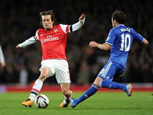Arsenal vs. Chelsea: Rosicky vs. Mata - Capital One Cup Intense Battle