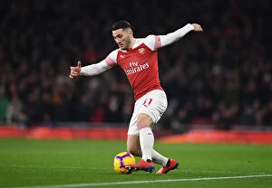Images Dated 19th January 2019: Arsenal vs Chelsea: Sead Kolasinac in Action at the Emirates Stadium, Premier League 2018-19