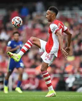 Arsenal V Chelsea 2021-22 Prints: Arsenal vs. Chelsea Showdown: Aubameyang Faces Off in 2021-22 Premier League Clash