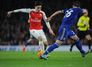 Arsenal V Chelsea 2015-16 Prints: Arsenal vs. Chelsea Showdown: Bellerin vs. Terry Battle at the Emirates