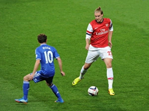 Arsenal V Chelsea - Capital One Cup 4th Rd 2013-14 Prints: Arsenal vs Chelsea Showdown: Bendtner vs Mata