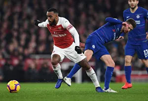 Arsenal V Chelsea 2018-19 Prints: Arsenal vs. Chelsea Showdown: Lacazette vs